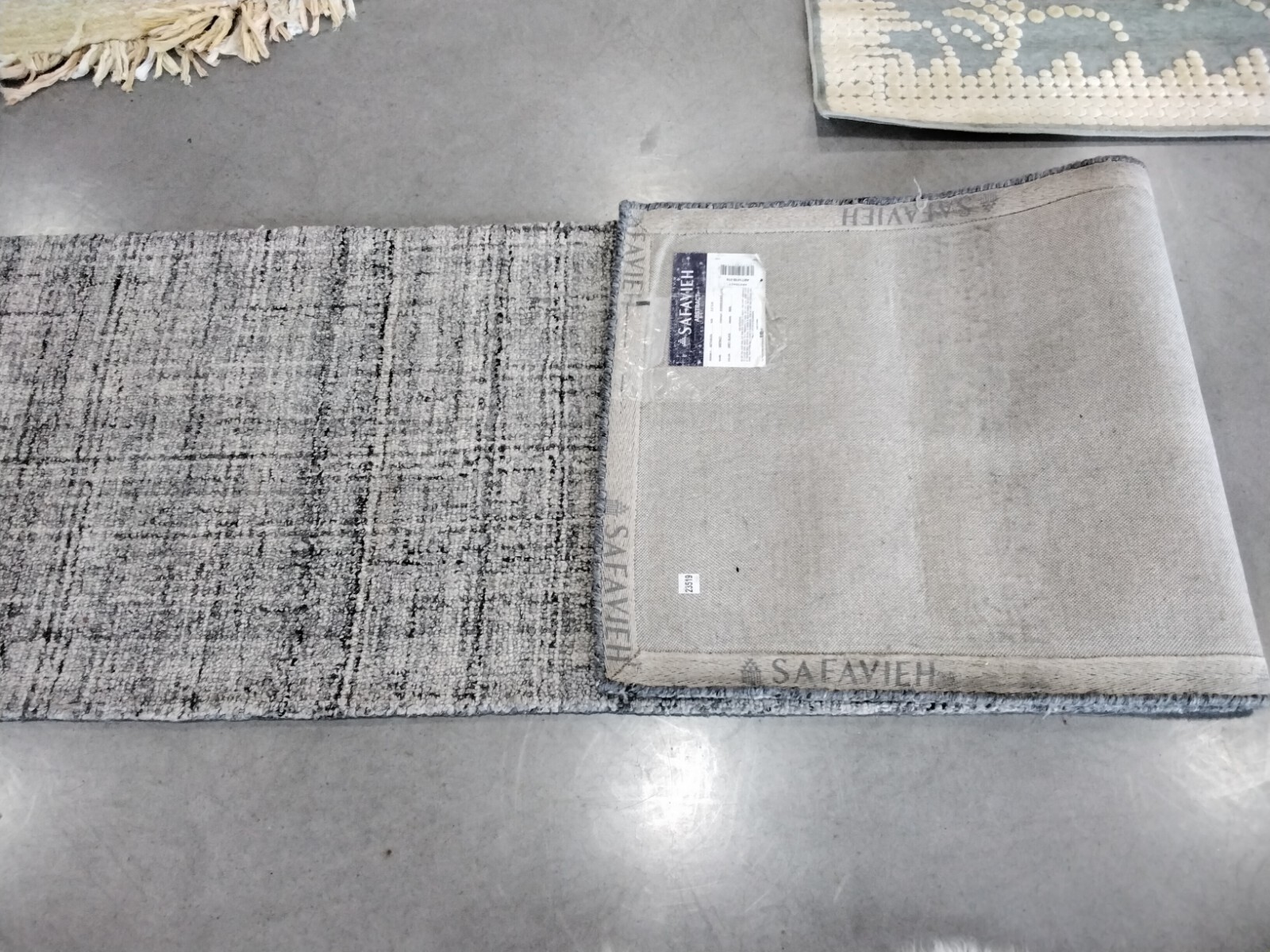 GREY / BLACK 2′-3″ X 14′ Back Stain Rug, Reduced Price 1172742289 ABT141B-214