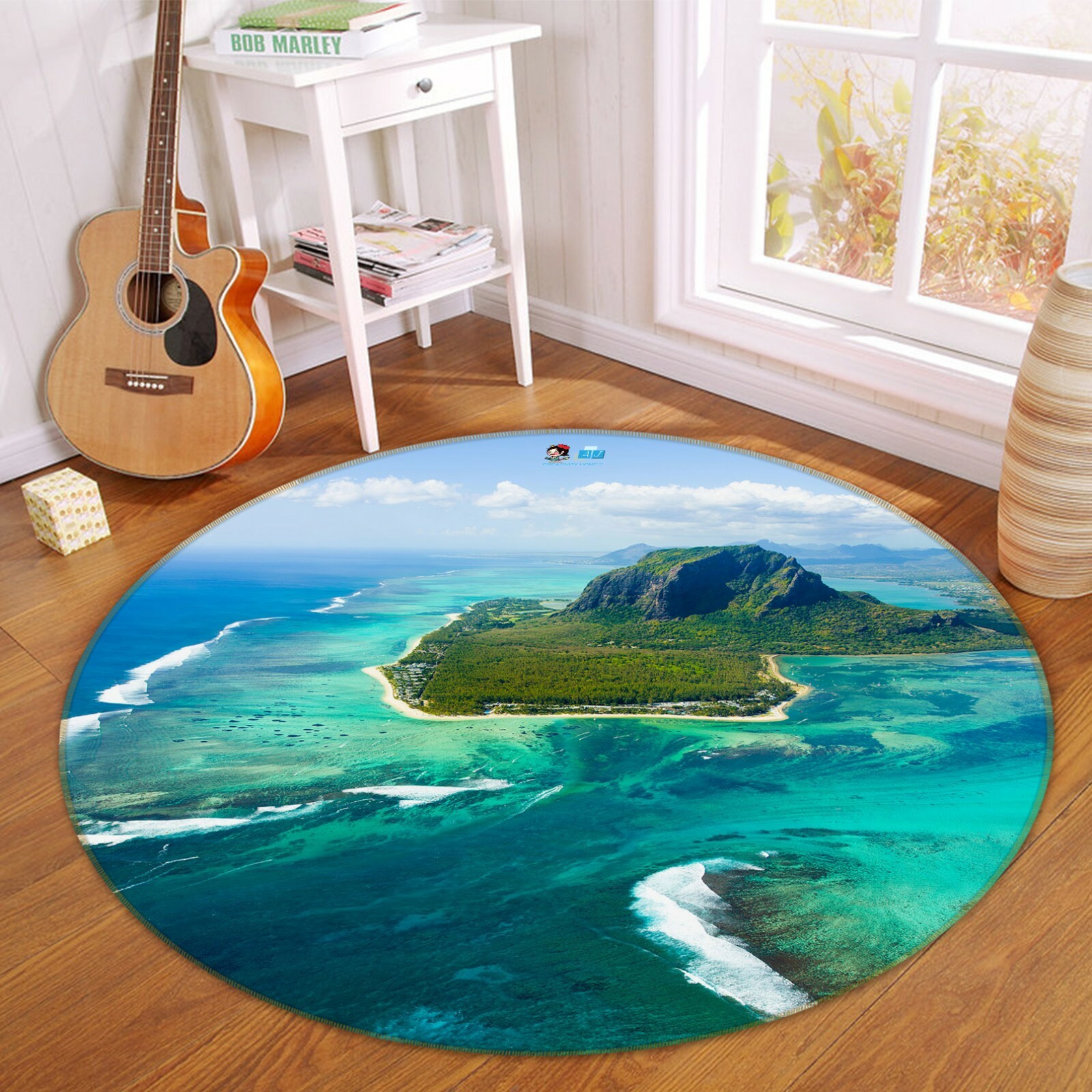 3D Ocean Island ZHUA3784 Game Non Slip Rug Mat Photo Carpet Zoe