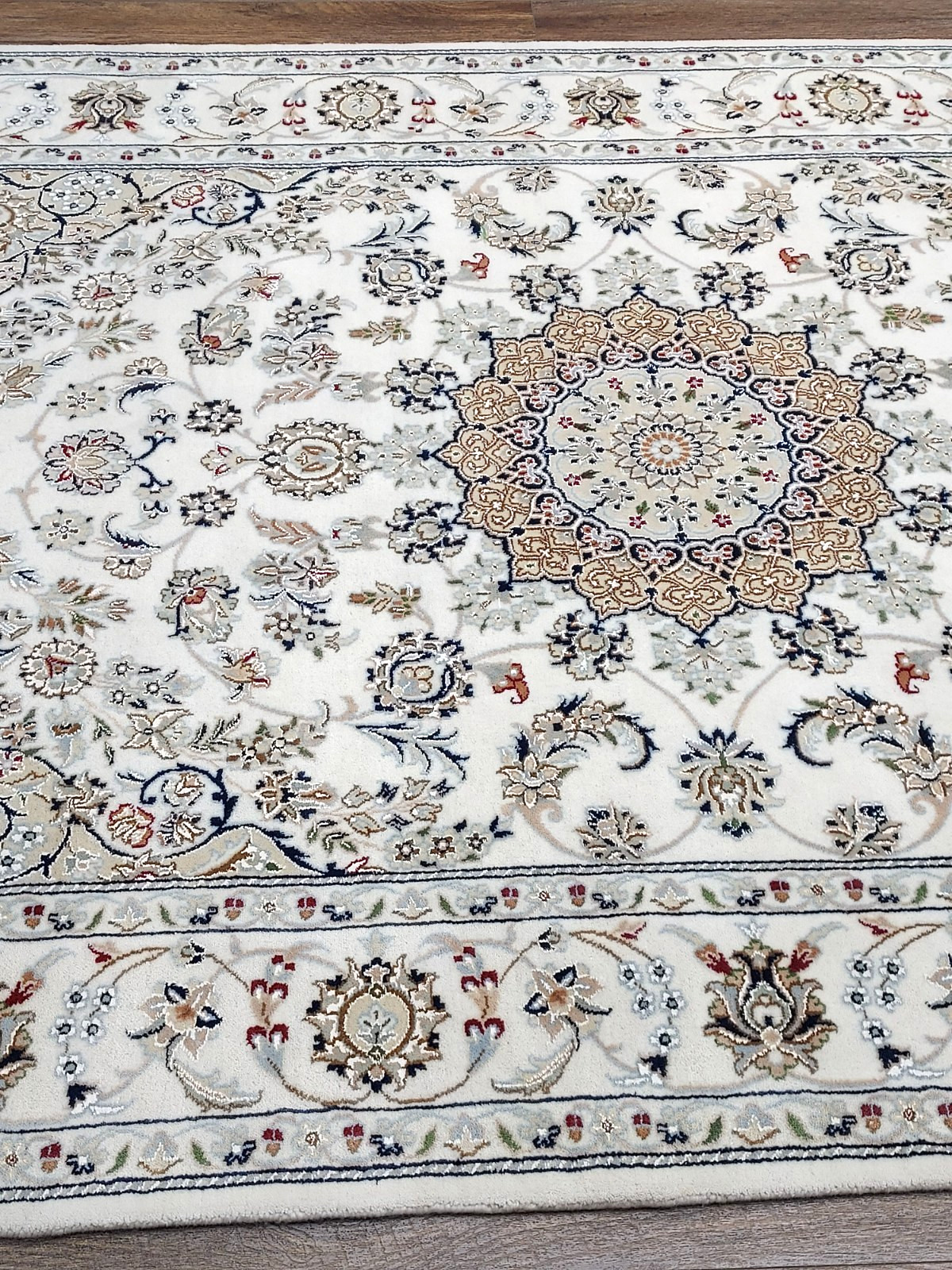 Turkish Silk&Wool Hand Made Bohemian Royal Classic Design, Turkish Rug 5.5×8 Ft