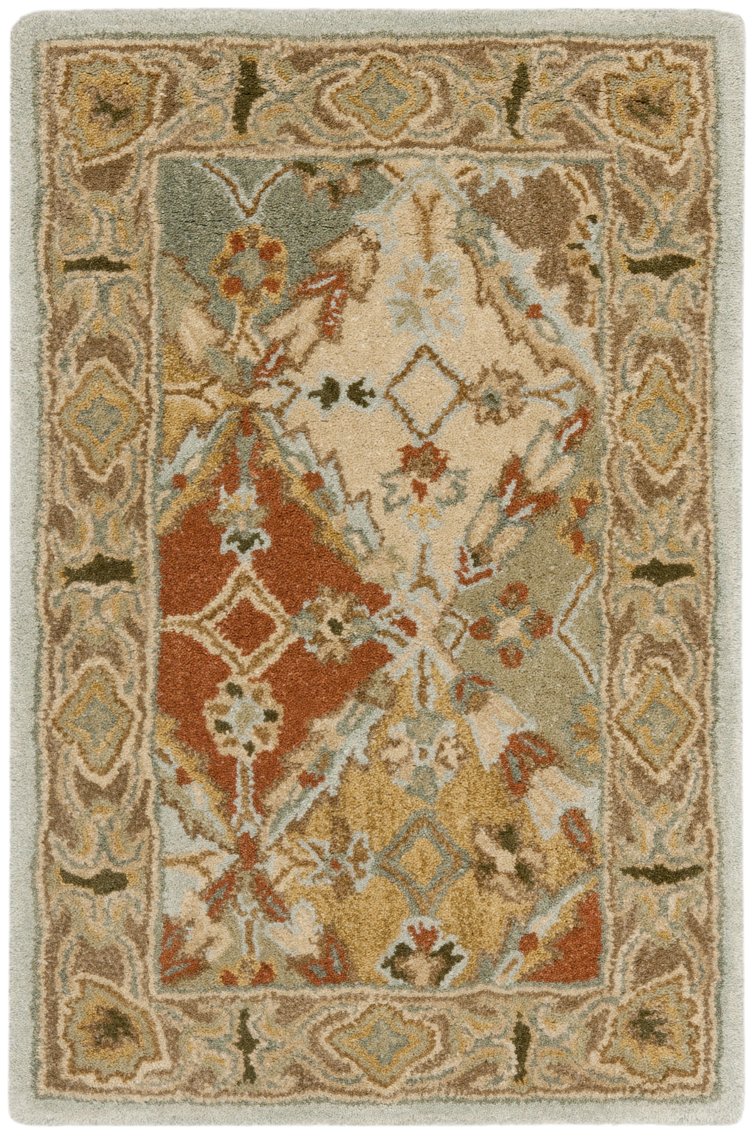 Safavieh Heritage LIGHT BLUE / LIGHT BROWN 2′ X 3′ Area Rug – HG316C-2