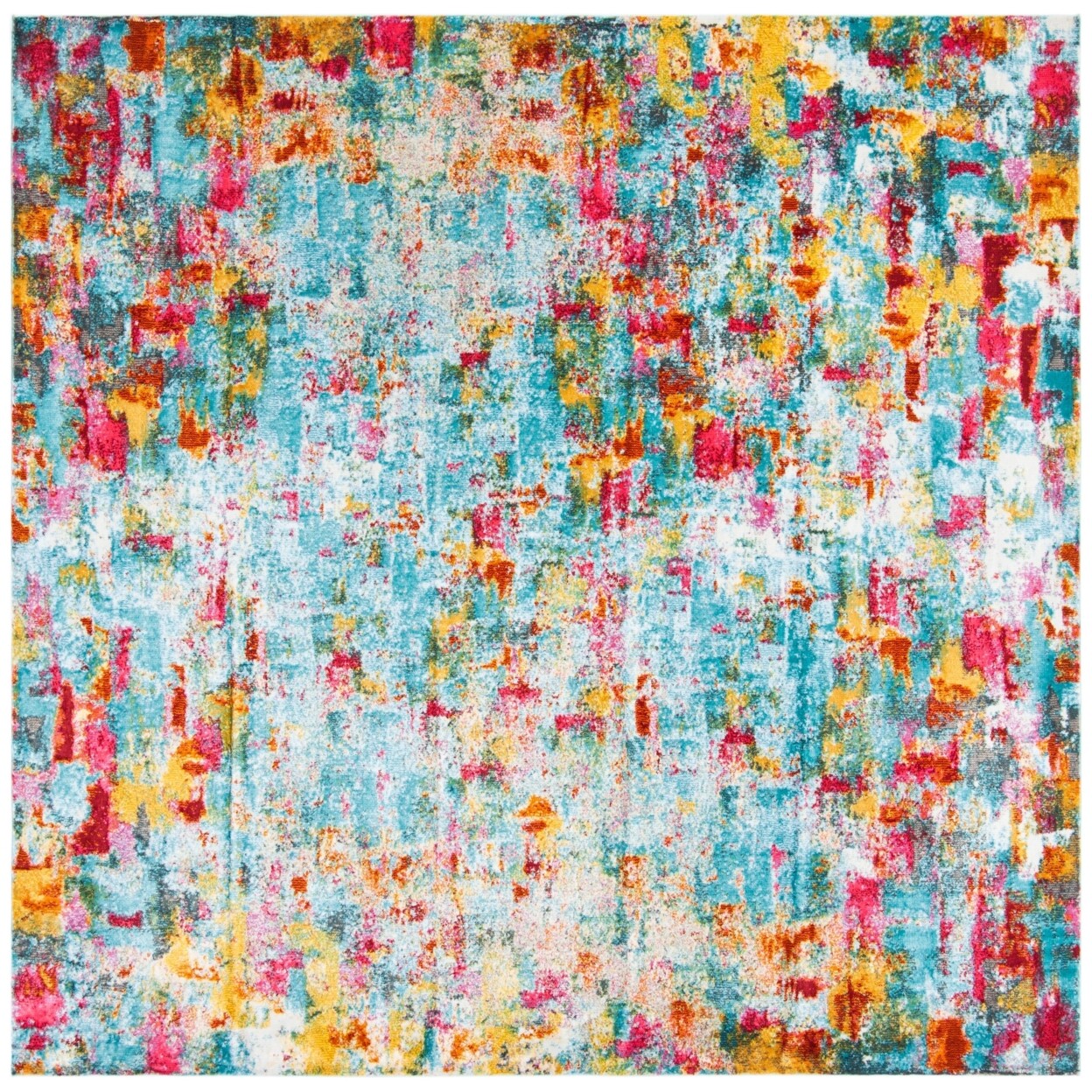 SAFAVIEH Luxor Collection LUX332J Aqua / Fuchsia Rug