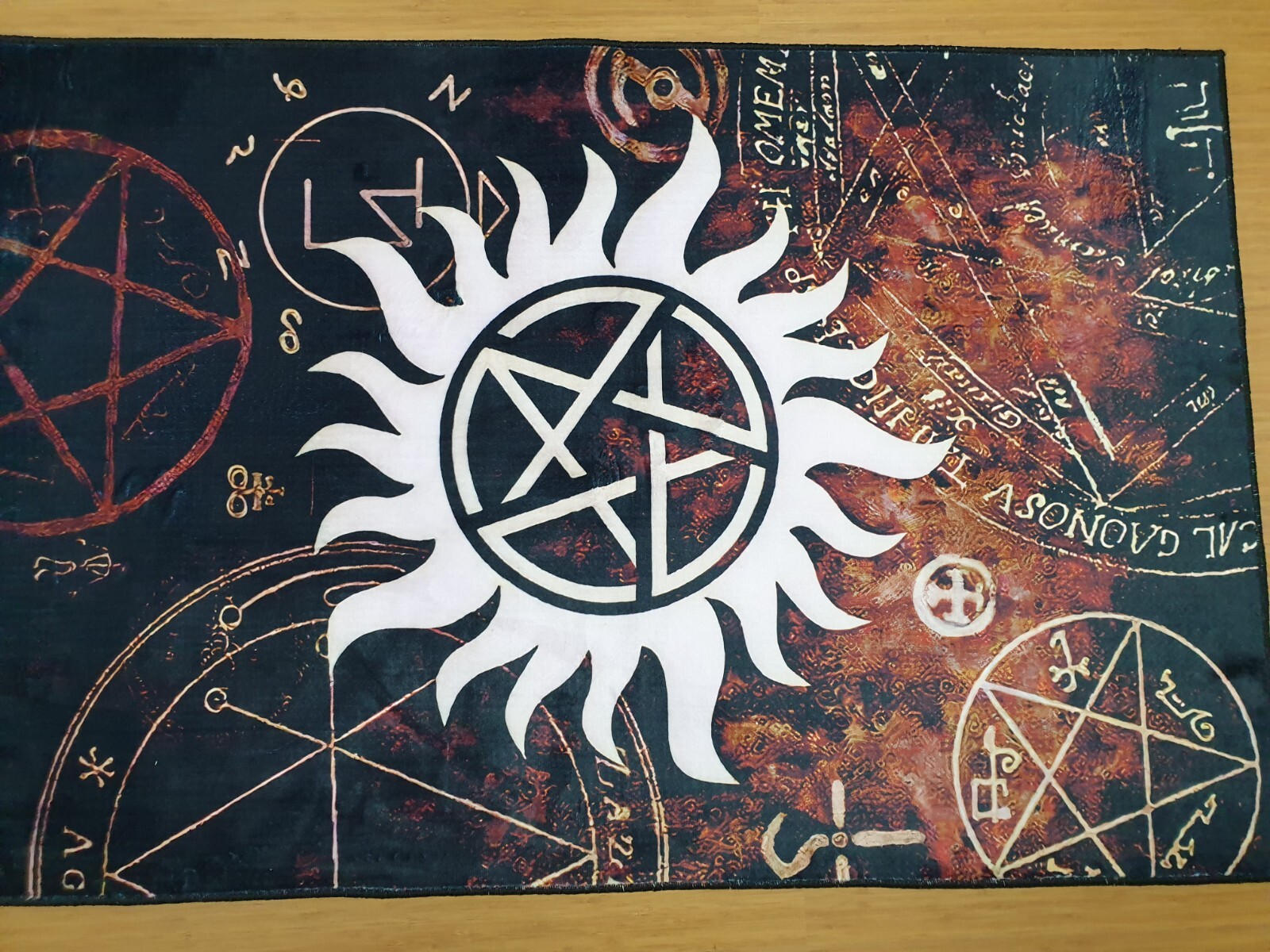 Supernatural Rug, Supernatural Devil’s Trap Rug, Pentacle Symbol Rug, Star Rug,