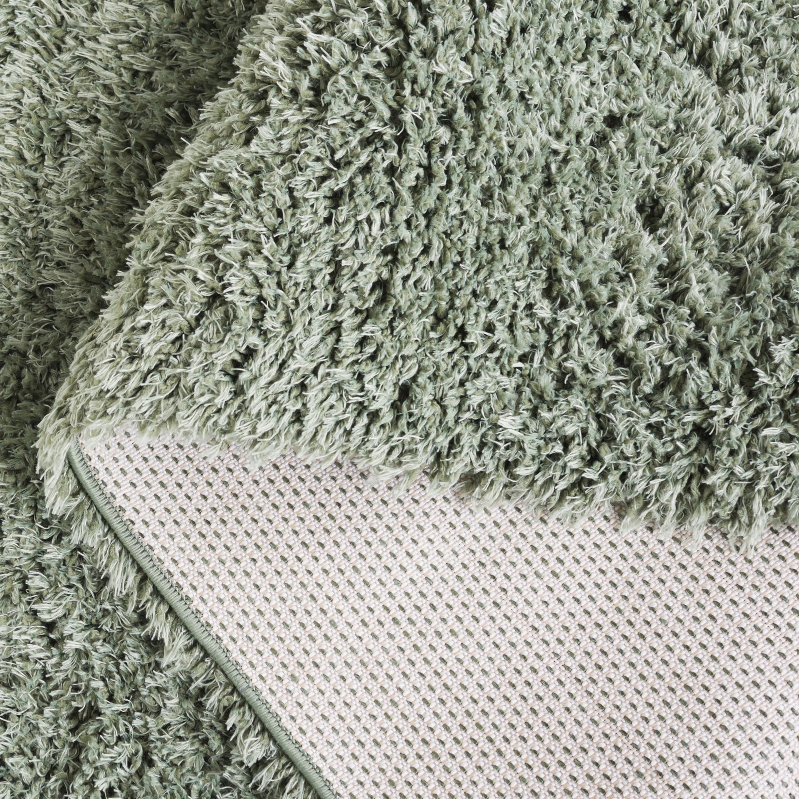 Runner Rug 2’2″ X 9′ Green Plush Thick Pile – Low-Shedding Easy to Clean