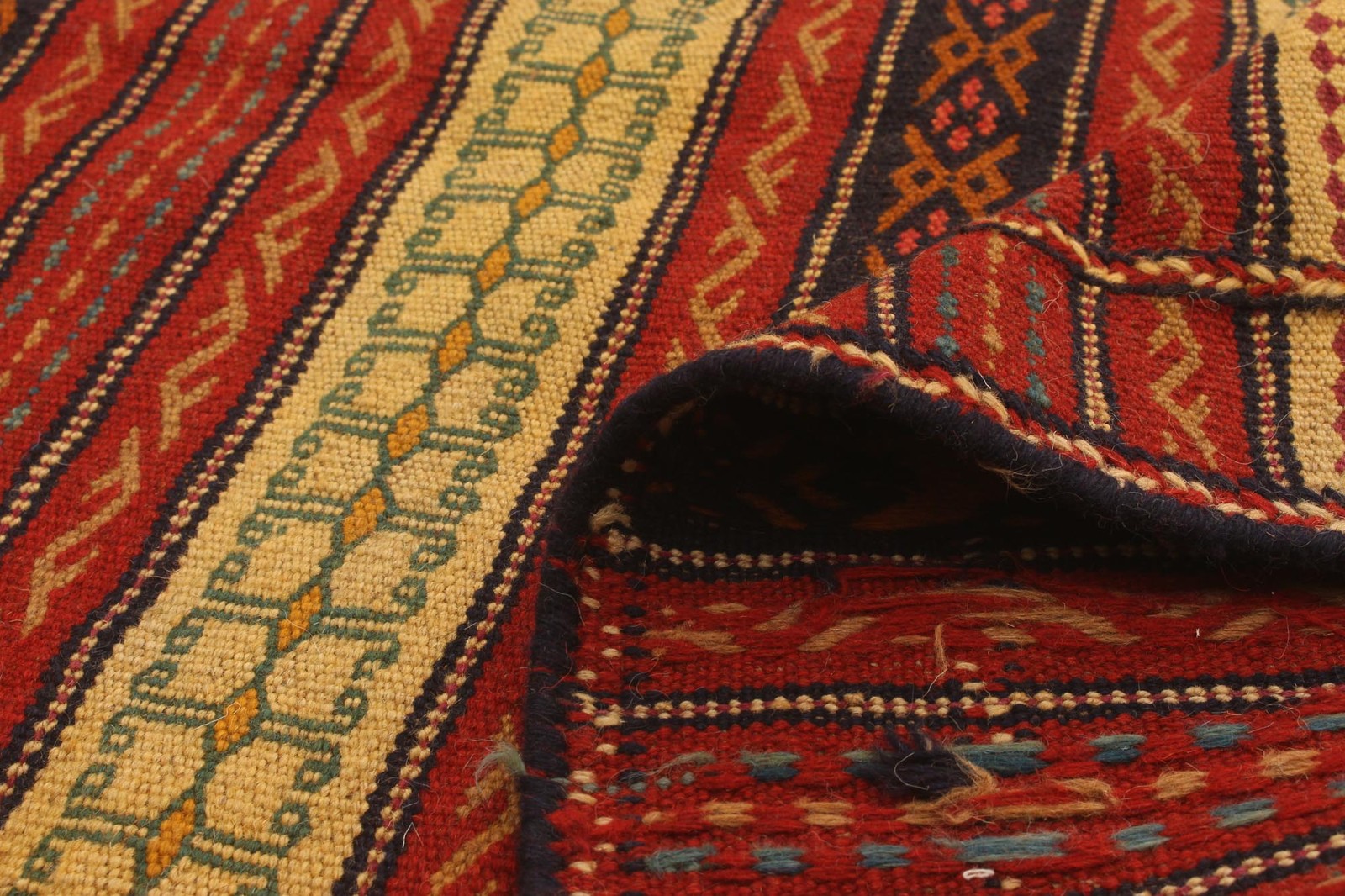 Vintage Hand Woven Area Rug 3’3″ x 5’0″ Traditional Wool Oriental Carpet