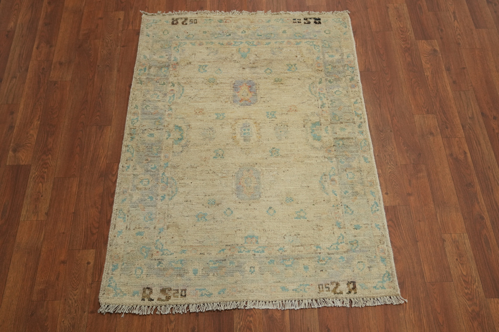 Vegetable Dye Traditional Oushak Turkish Accent Rug Handmade Carpet 3×4 ft