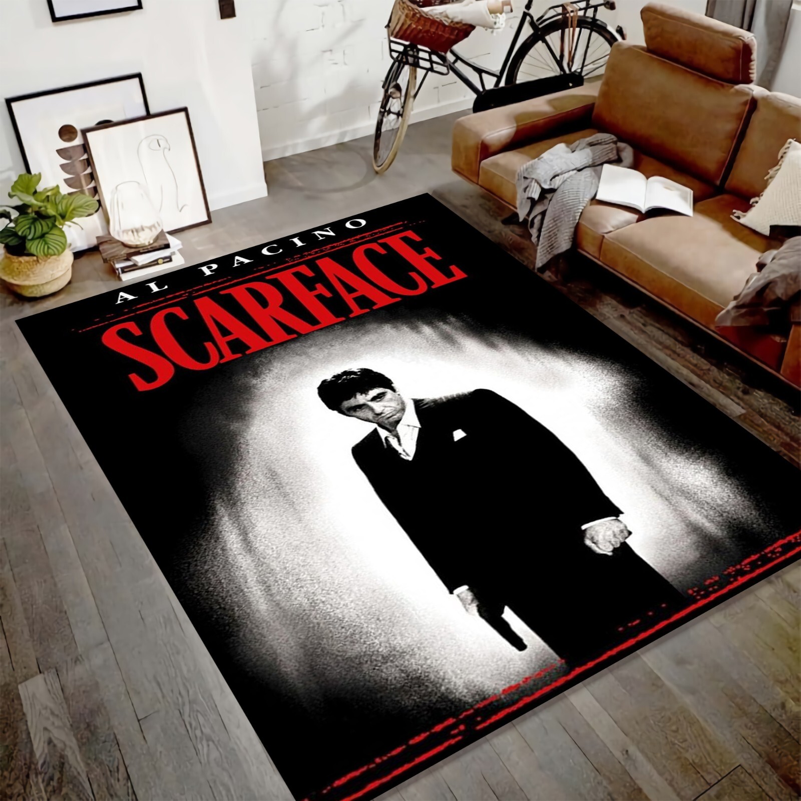 Scarface Rug,Tony Montana Rug,Fan Rug,Cool Rug,Custom Gift Unique Rug, Gift Rug