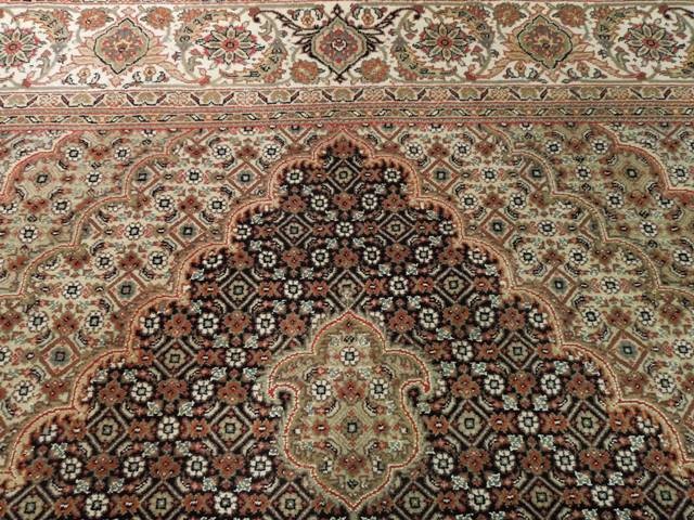5.5 x 7.10 New Tabriiz Mahii Rug Wool and Silk Handmade India #PIX-15781