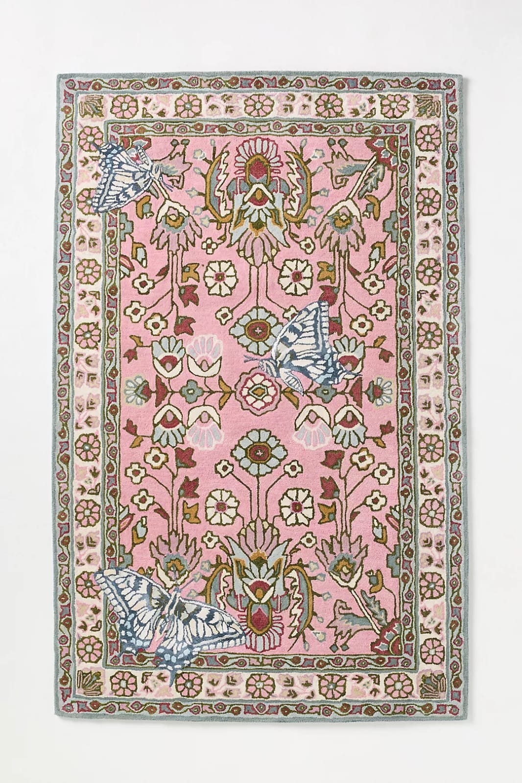 Hand Tufted Butterfly Wool Blend Rug Anthropologie Rugs For Bedroom Livingroom