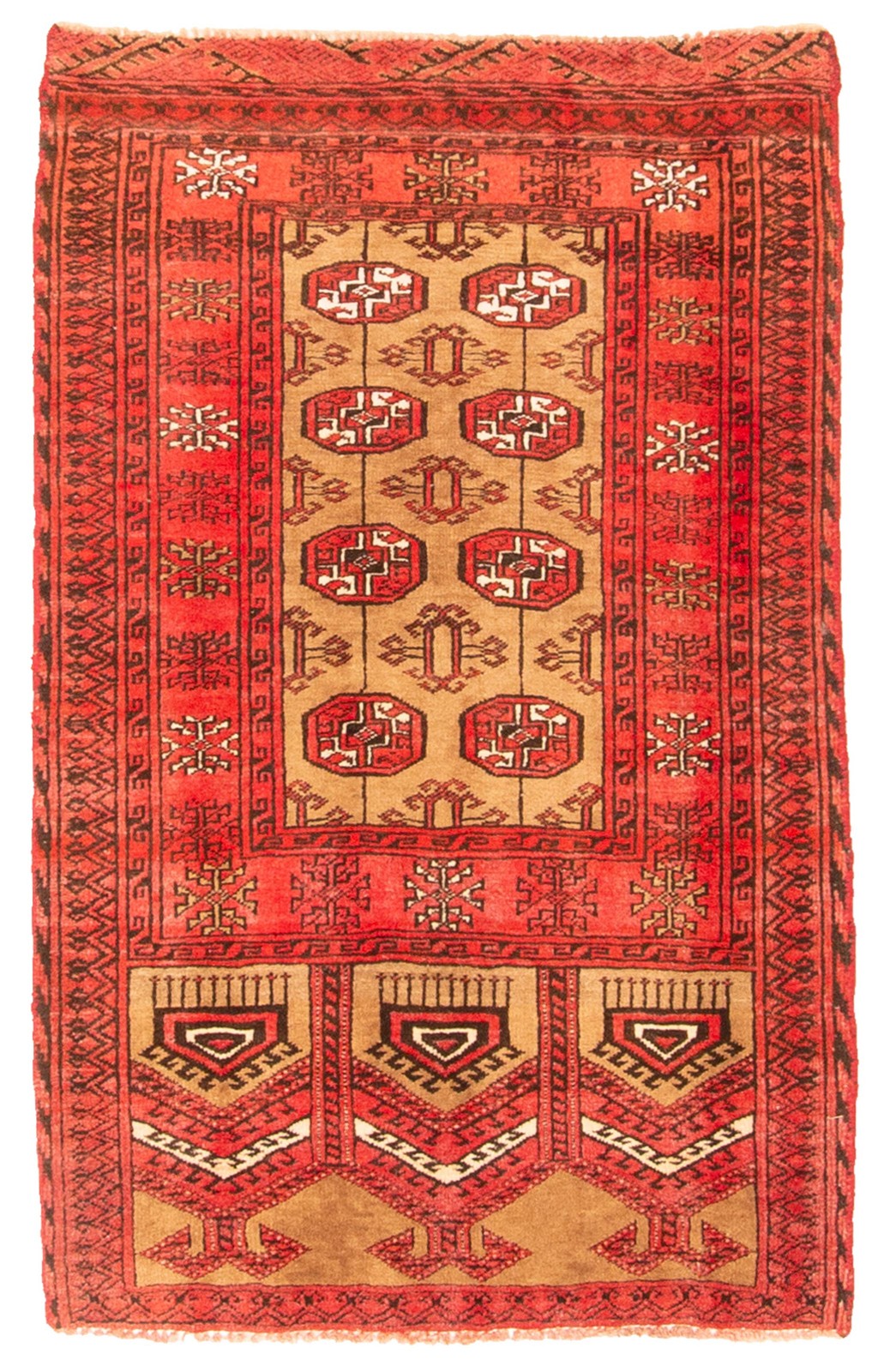 2’6″ x 3’11” Hand Knotted Area Rug Traditional Oriental Wool Carpet