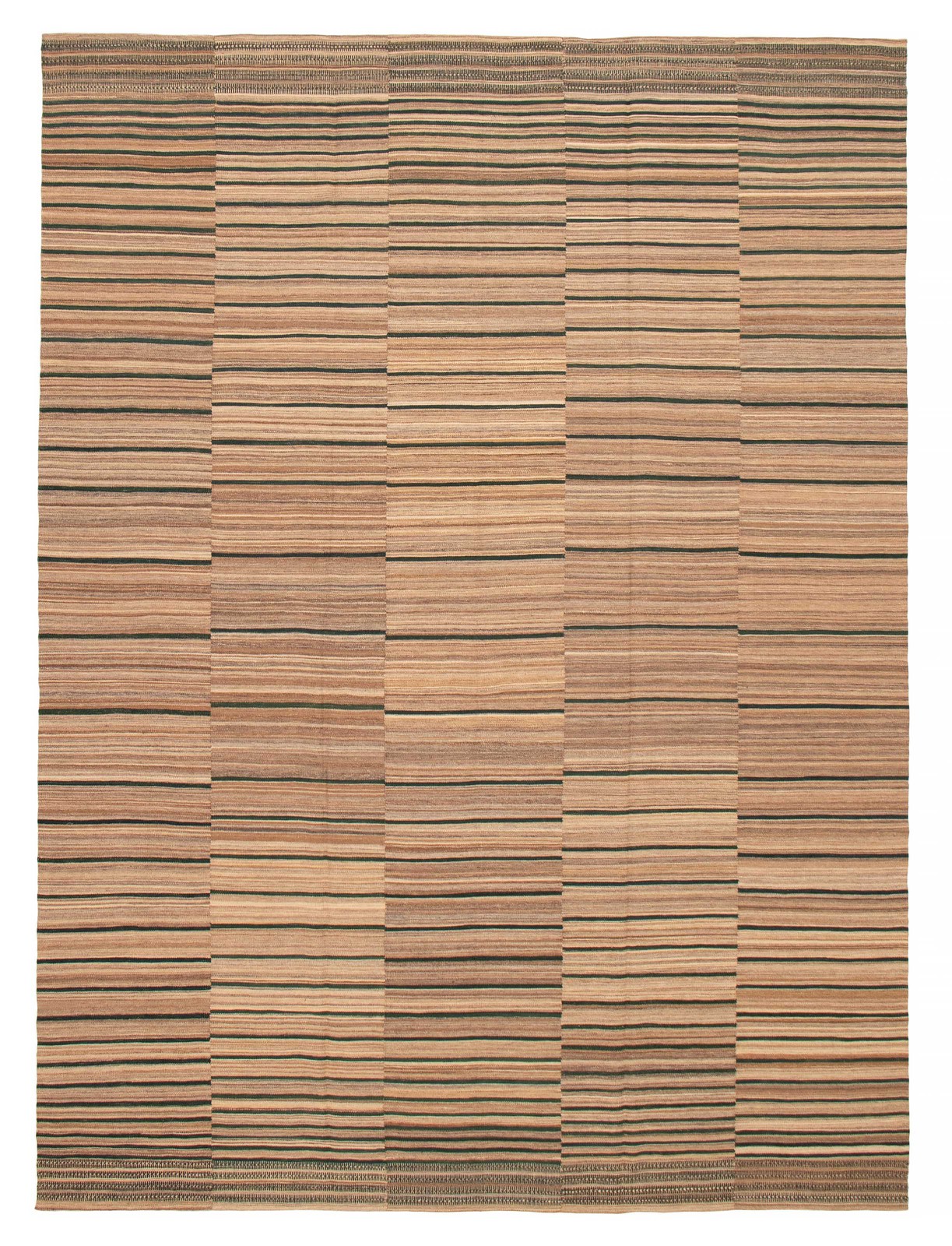 Vintage Hand Woven Area Rug 8’8″ x 11’8″ Traditional Wool Oriental Carpet