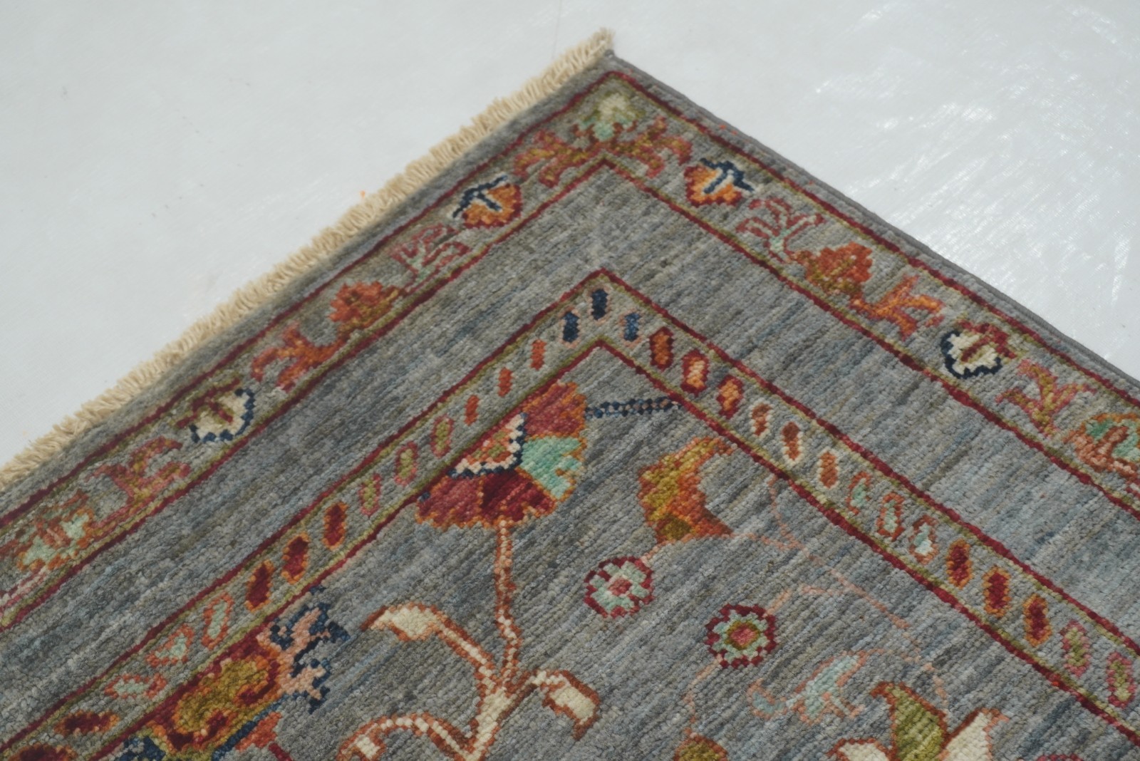 3×4 ft Blue Waziri Afghan Hand Knotted Small Area Rug