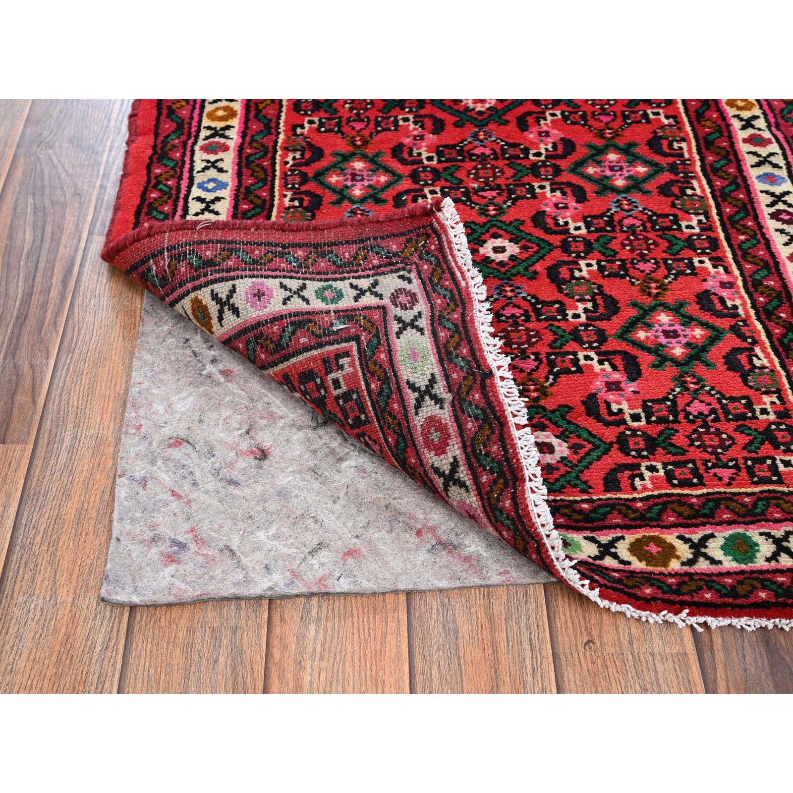 2’5″x6’5″ Red New Zoroastrian Hand Knotted Soft Wool Runner Oriental Rug 2140