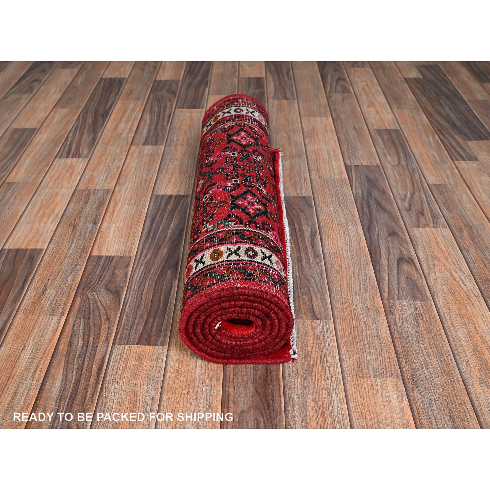 2’5″x6’5″ Red New Zoroastrian Hand Knotted Soft Wool Runner Oriental Rug 2140