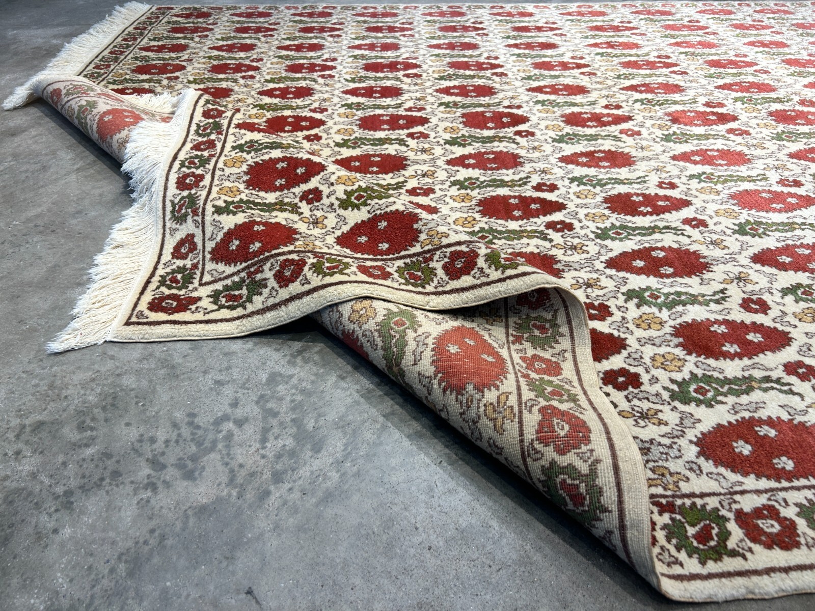 6’1″x9’2″ Hand-Knotted Wool Turkish All-Over Area Rug 6×9 Handmade Carpet
