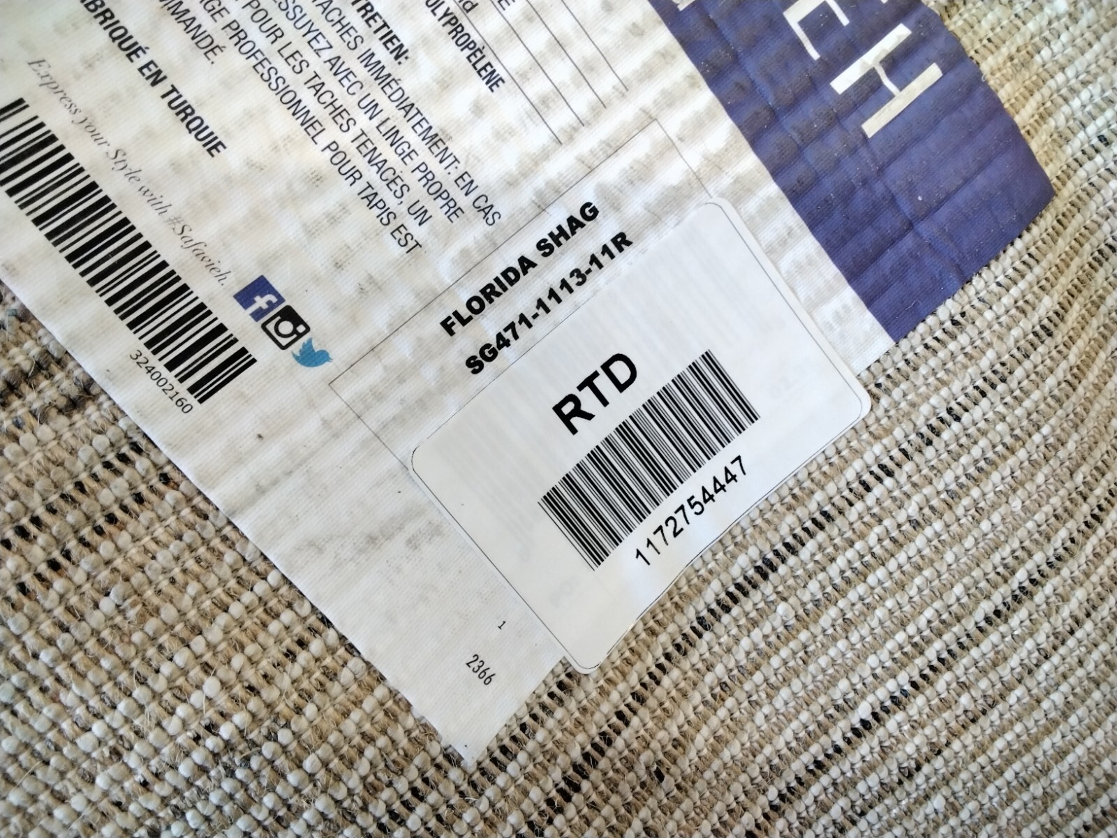 CREAM / BEIGE 11′ X 11′ R Back Stain Rug Reduced Price 1172754447 SG471-1113-11R