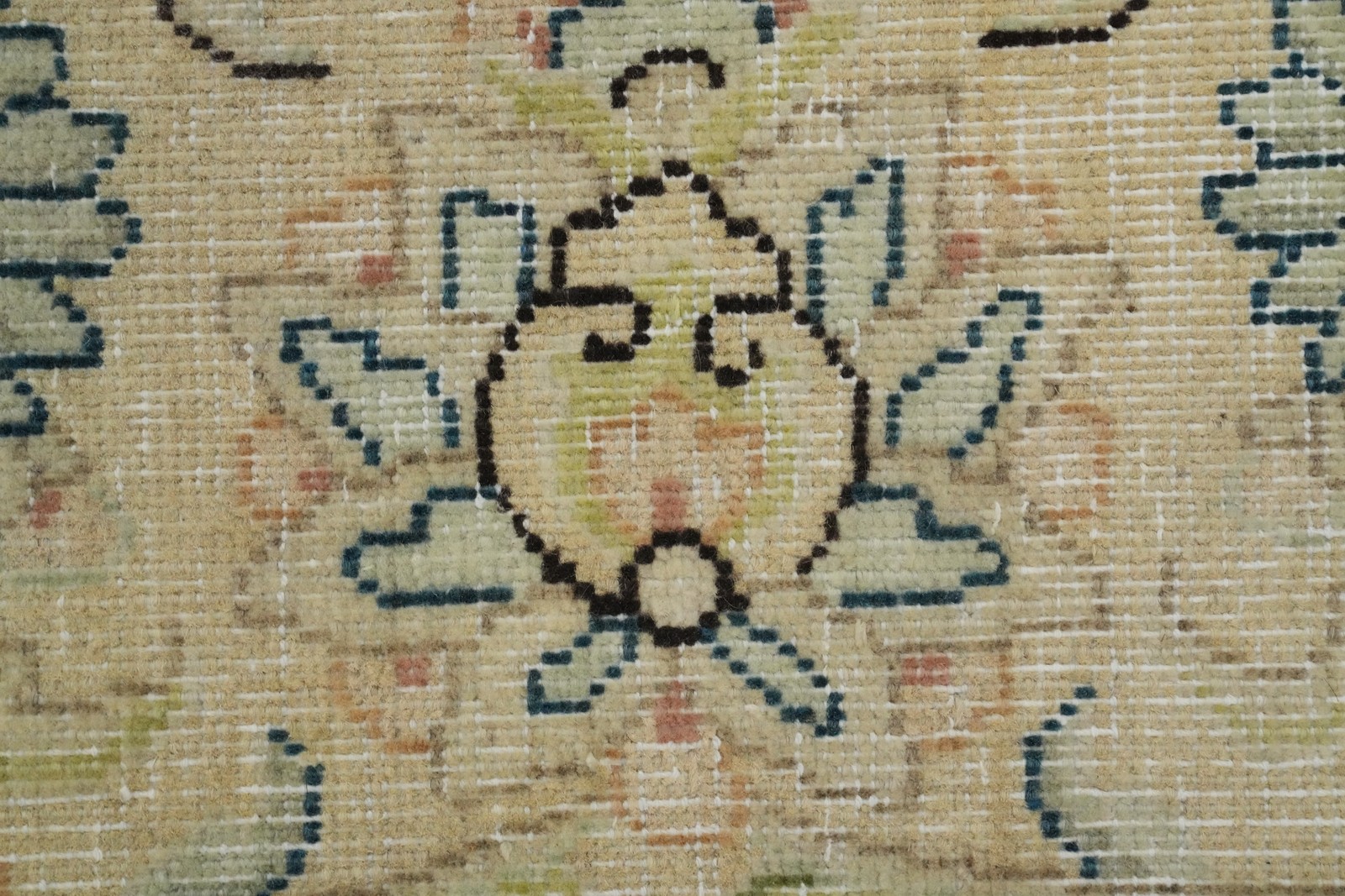 Antique Vegetable Dye Wool Blue Living Room Rug Traditional Handmade Rug 10×13