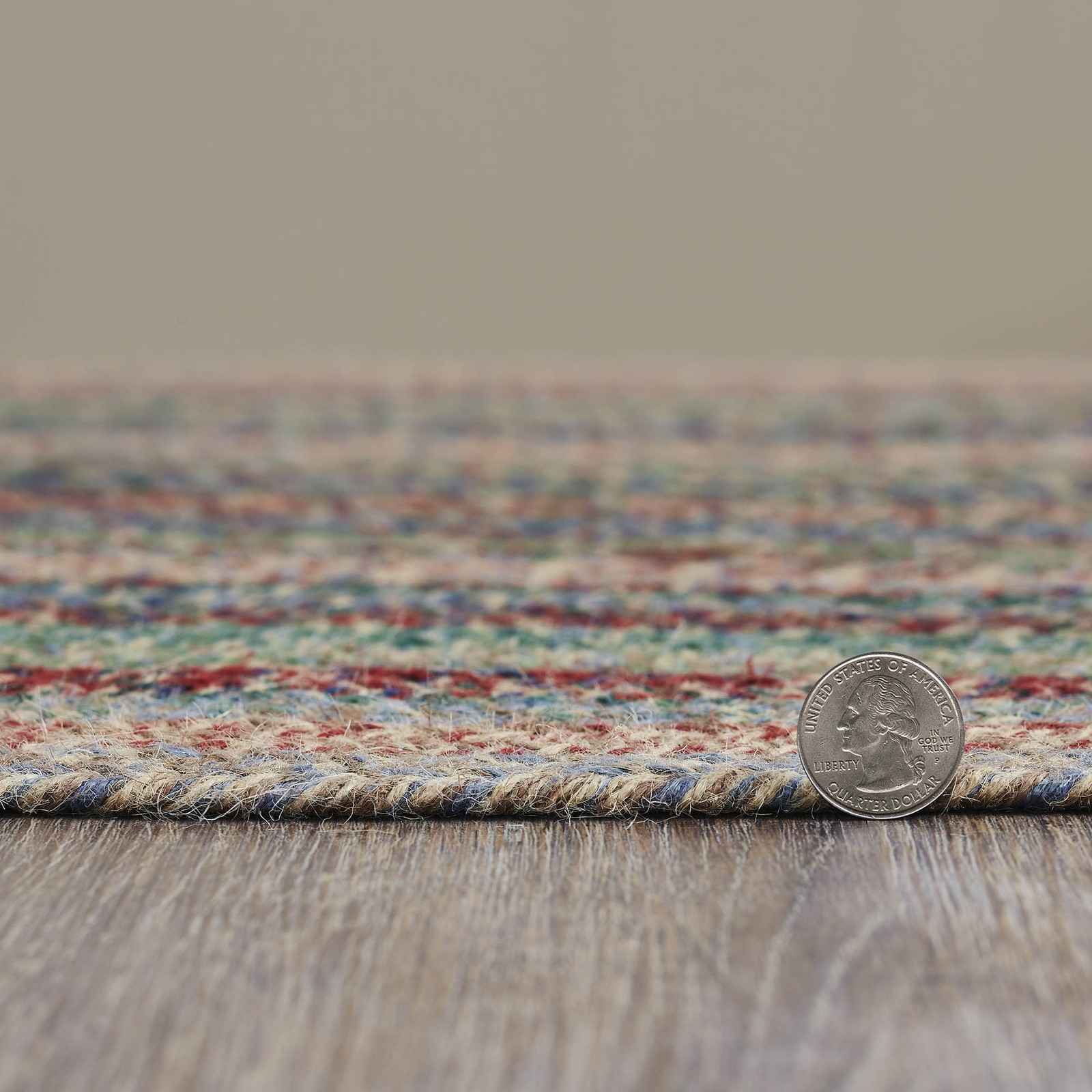 Farmhouse 27″x48″ Accent Rug Green Multi Braided Textured Floor Decor VHC Brands
