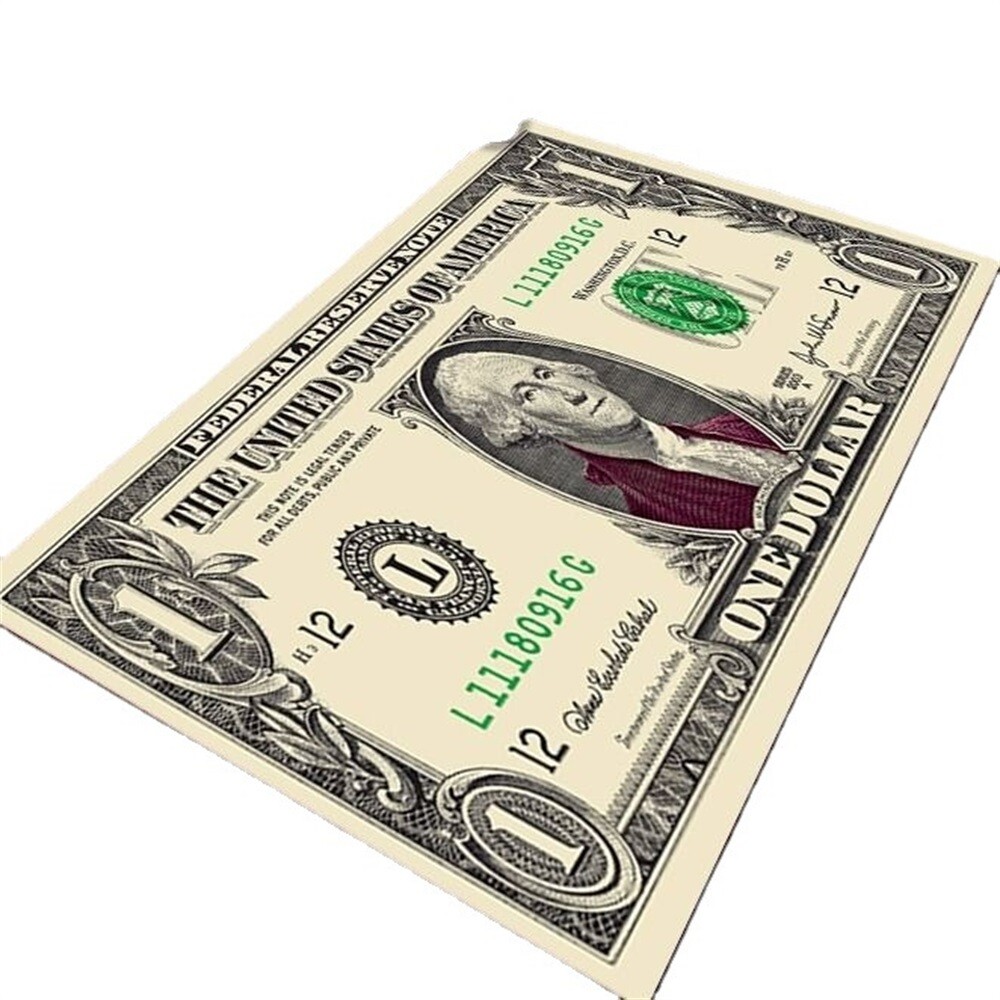 Runner Rugs Banknote Money Dollar Area Rugs Kitchen Mats Hallway Non-Slip Carpet