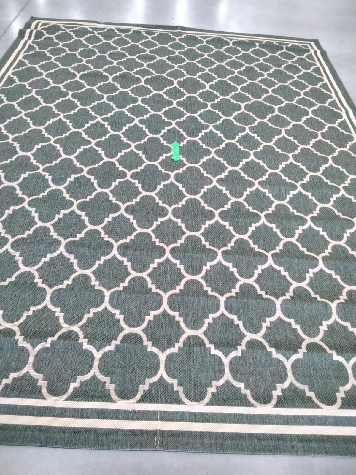 DARK GREEN / BEIGE 9′ X 12′ Damaged Rug, Reduced Price 1172729904 CY6918-322-9