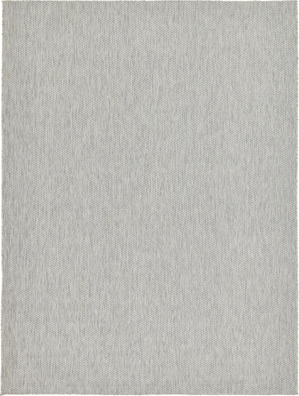 Light Gray/Ivory Flatweave Area Rug 9′ x 12′ for Indoor/Outdoor Use