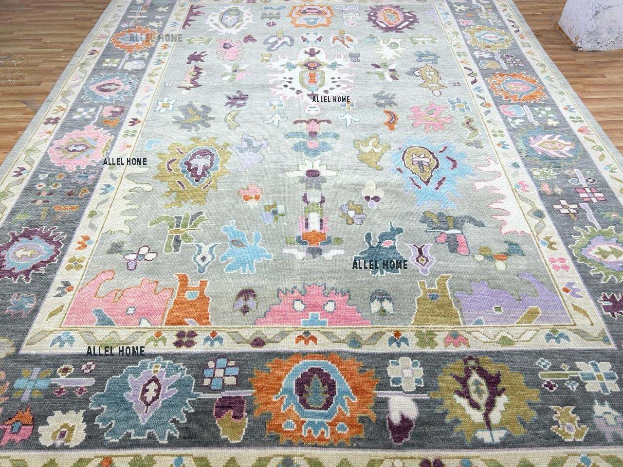 8X10 New Oushak Rug Contemporary Living Room Area Rug Multicolor Hand Knotted