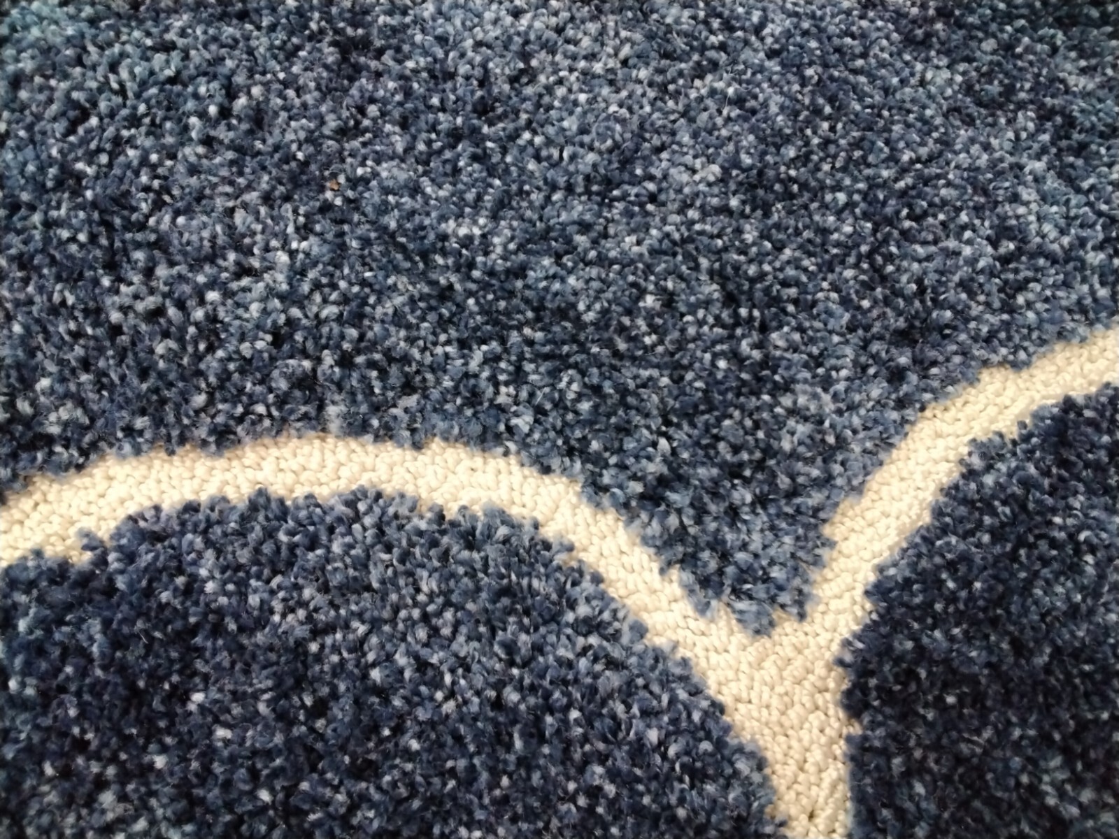 DARK BLUE / CREAM 5′ X 5′ Back Stain Rug, Reduced Price 1172753832 SG455-6511-5R