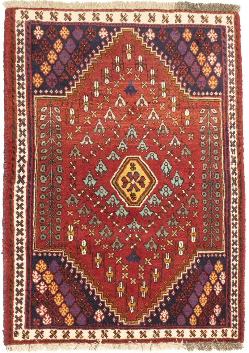 Hand-Knotted Tribal Small Rug Farmhouse Oriental Home Decor Carpet 3’5X4’9 ft