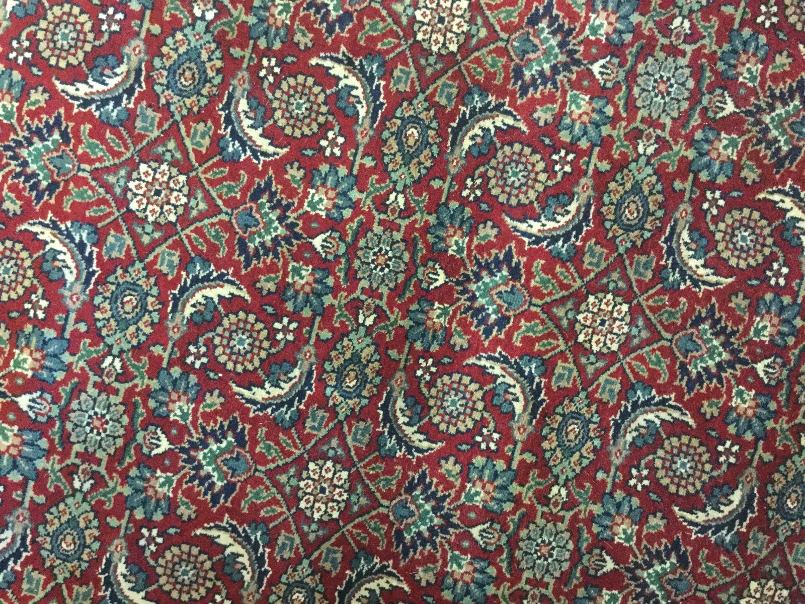 10′.0″ X 14′.3″ Red Navy Blue Super Herati Oriental Rug Hand Knotted