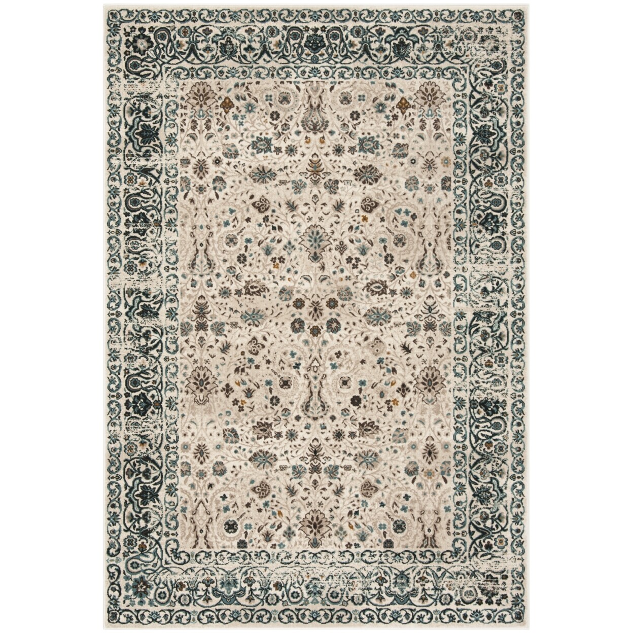 SAFAVIEH Serenity Collection SER213D Beige / Blue Rug