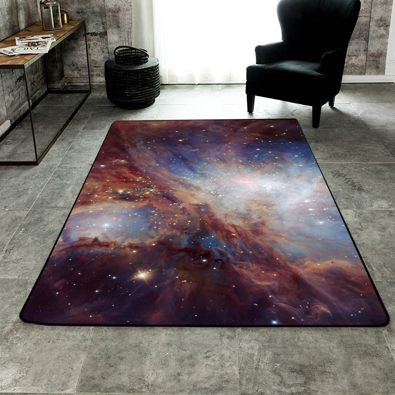 3D Nebula Sky Galaxy Non-slip Livingroom Kitchen Bathroom Floor Mat Rug Carpet