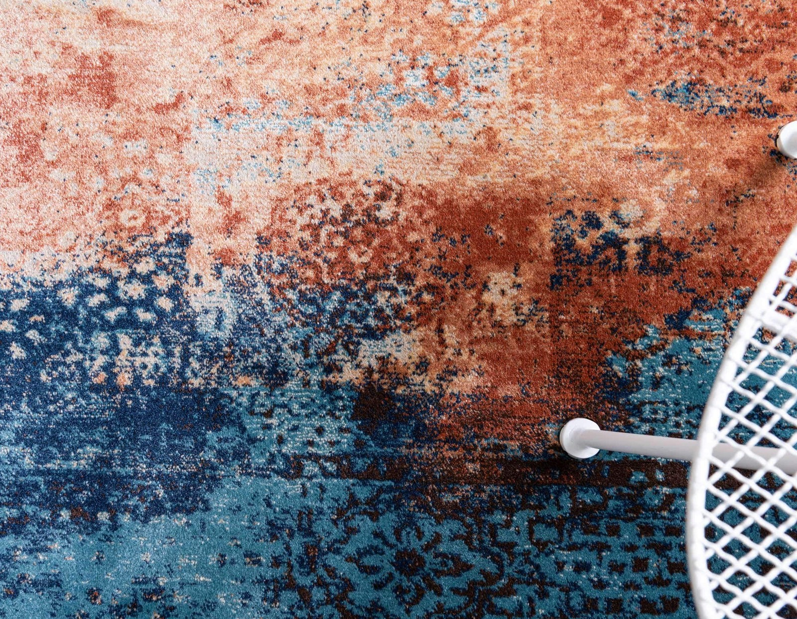 Unique Loom Mystic Collection Over-Dyed Abstract Mid-Century Modern Rustic Area