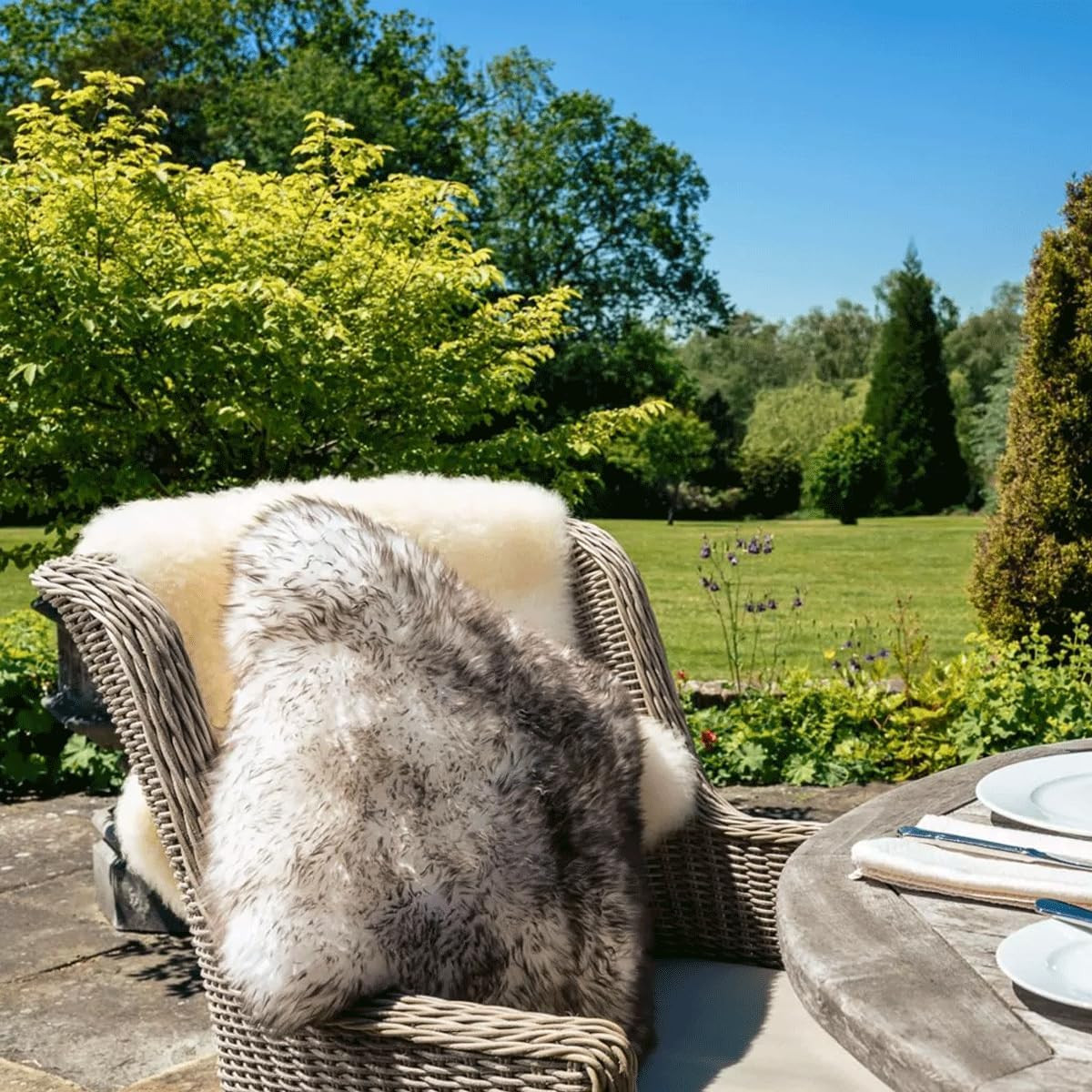 Genuine Sheepskin Area Rug Wool Rug Ultra-Soft Thick Fluffy Sheepskin Rugs for L
