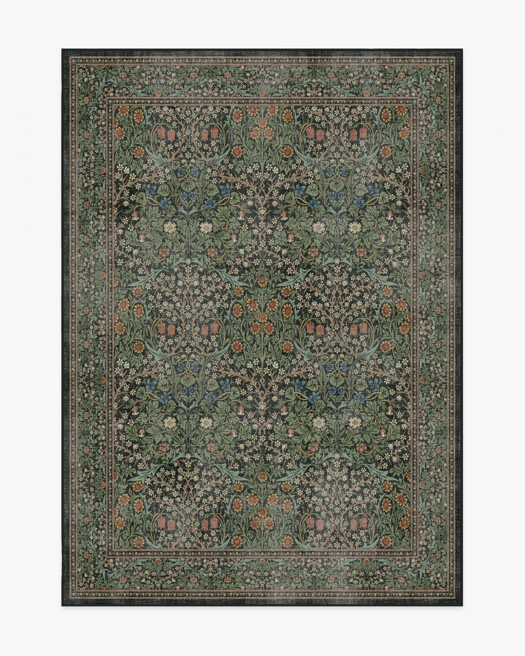 Ruggable Blackthorn Forest Green Rug – All Sizes [NEW 💎]