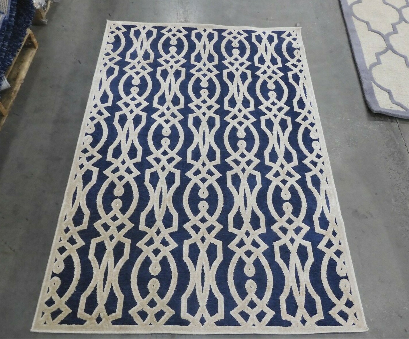 AZURITE 4′ X 5′-7″ Loose Threads Rug, Reduced Price 1172619899 MSR4485-3490-4