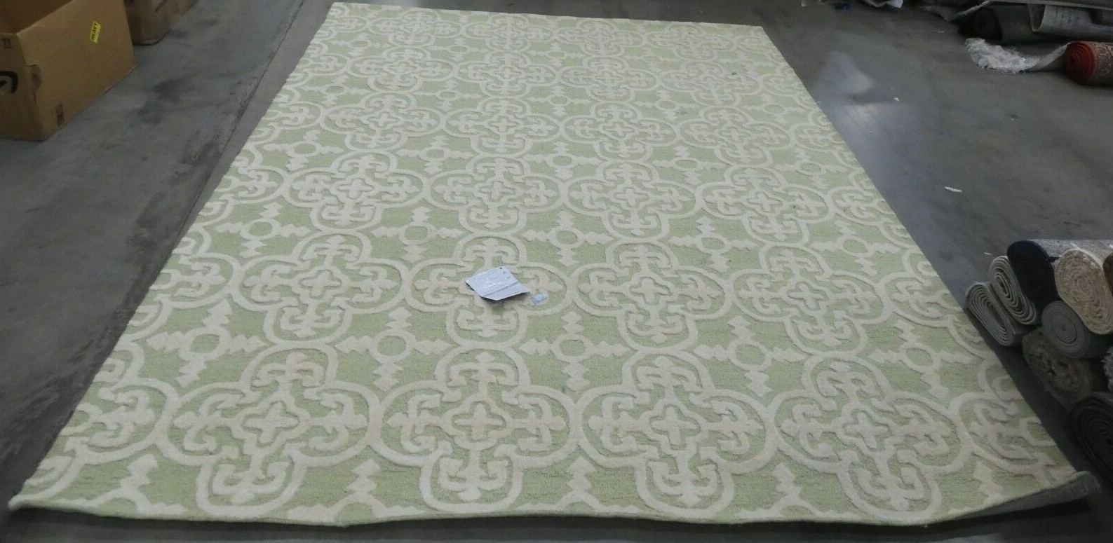 LIGHT GREEN / IVORY 8′ X 10′ Flaw in Rug, Reduced Price 1172621795 CAM133B-8