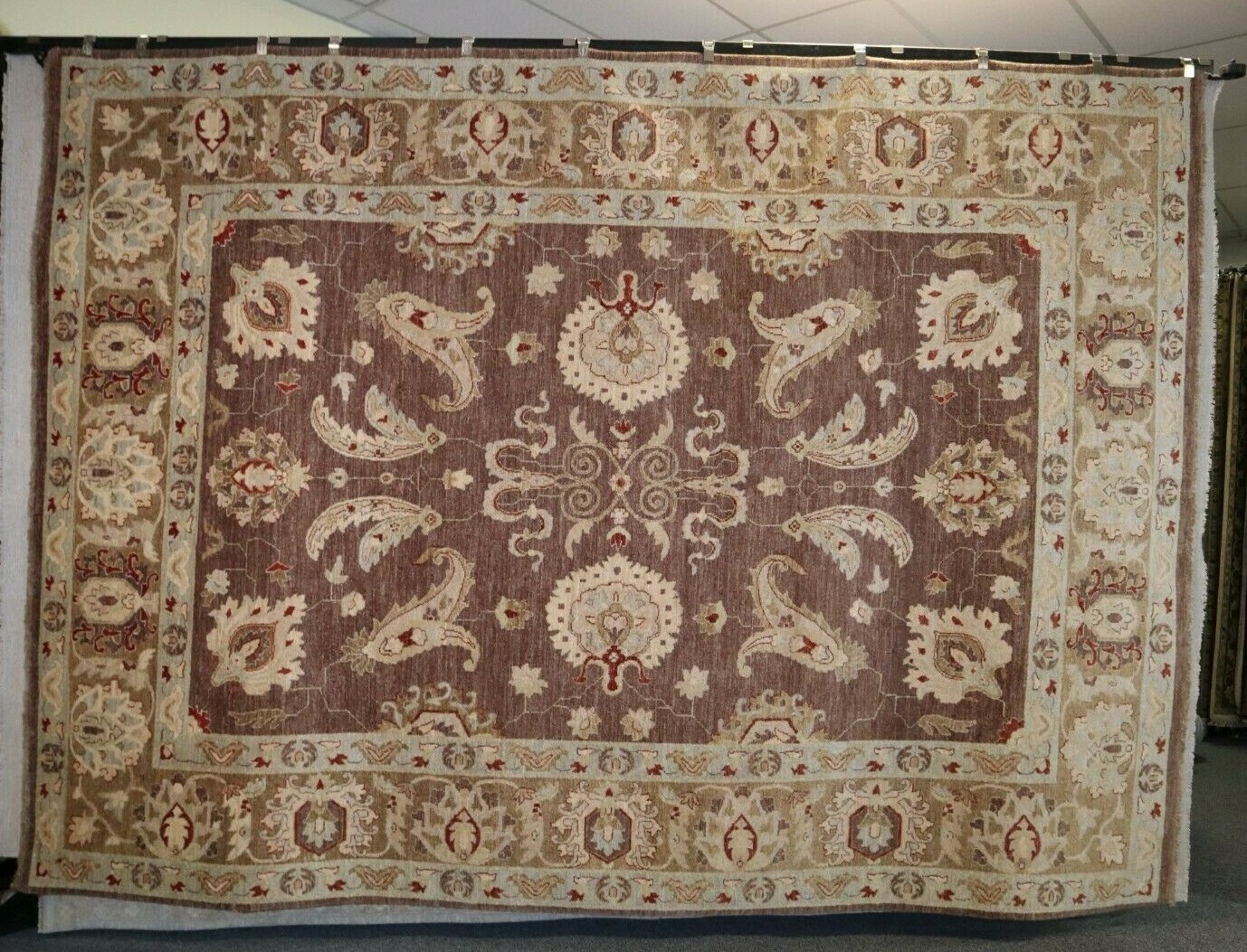 8’10” x 12’2″ ft. Oushak Hand Knotted Oriental Area Turkish Ushak Wool Rug
