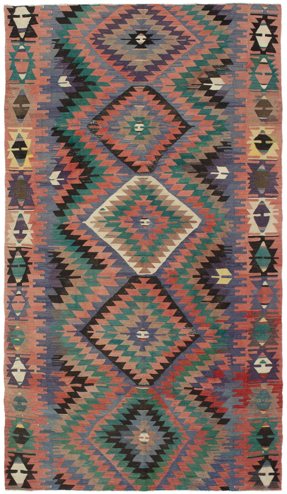 Traditional Vintage Hand Woven Area Rug 5’7″ x 9’11” Wool Oriental Carpet