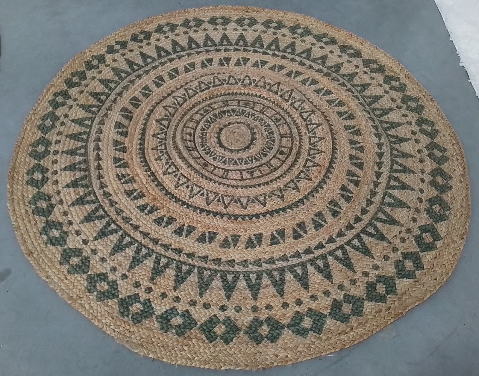 AQUA / NATURAL 5′-0″ x 5′-0″ Flaw in Rug, Reduced Price 1172776272 NF802A-5R