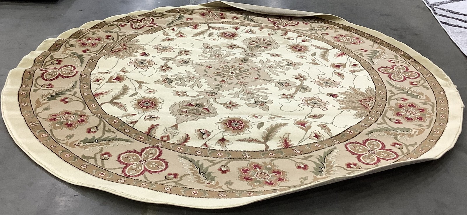 IVORY / TAN 8′-0″ x 8′-0″ Flaw in Rug, Reduced Price 1172680011 LNH211A-8R