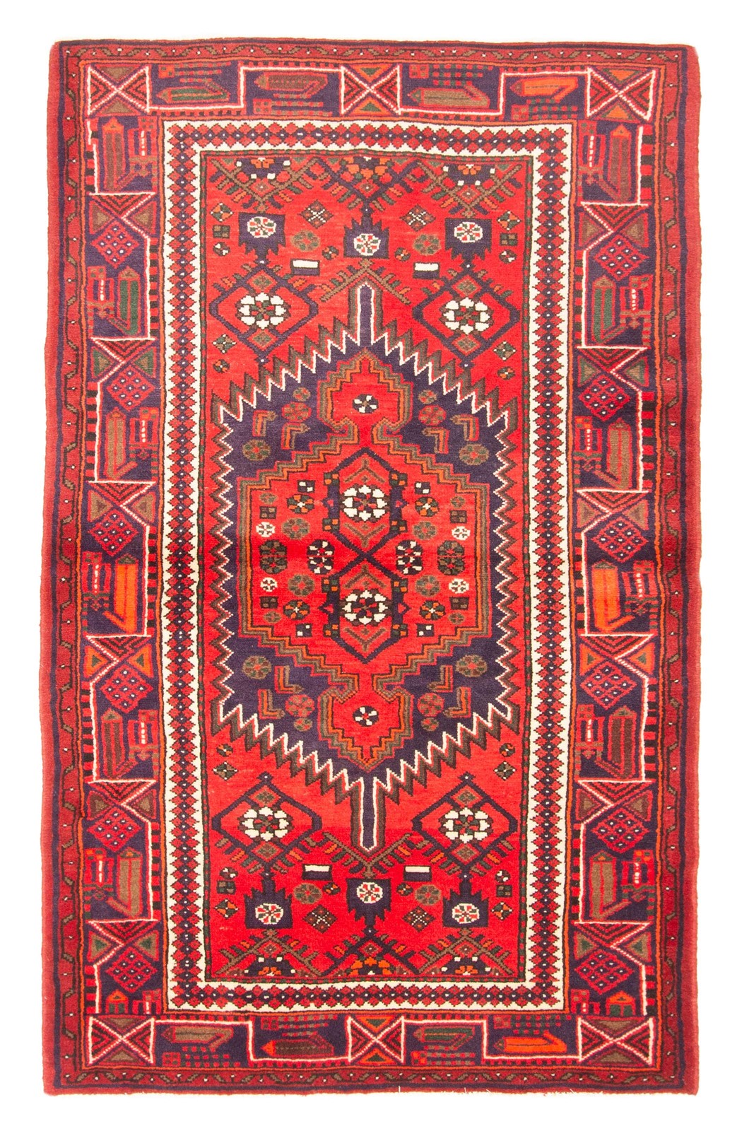 Traditional Vintage Hand-Knotted Area Rug 4’2″ x 6’8″ Oriental Wool Carpet