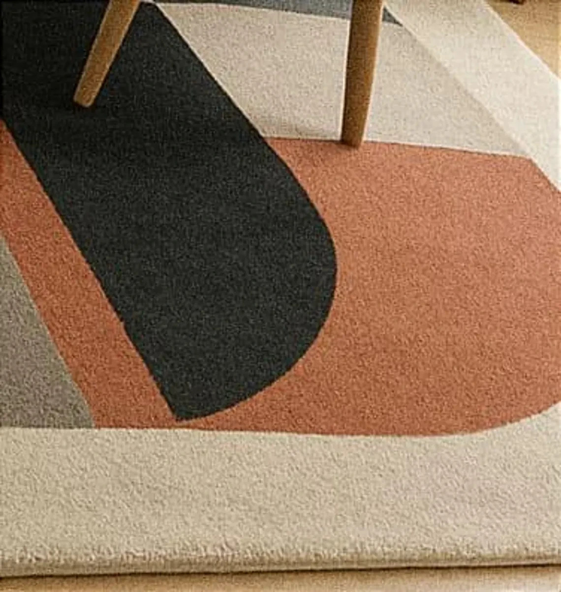 Hand Tufted Wool Area Rug, Modern Geometric Multicolor Abstract Design Carpet