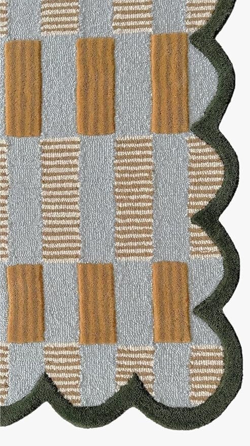 Luxurious Designer Hand Tufted Wool Rug Color Light Blue Handmade Carpet Rug