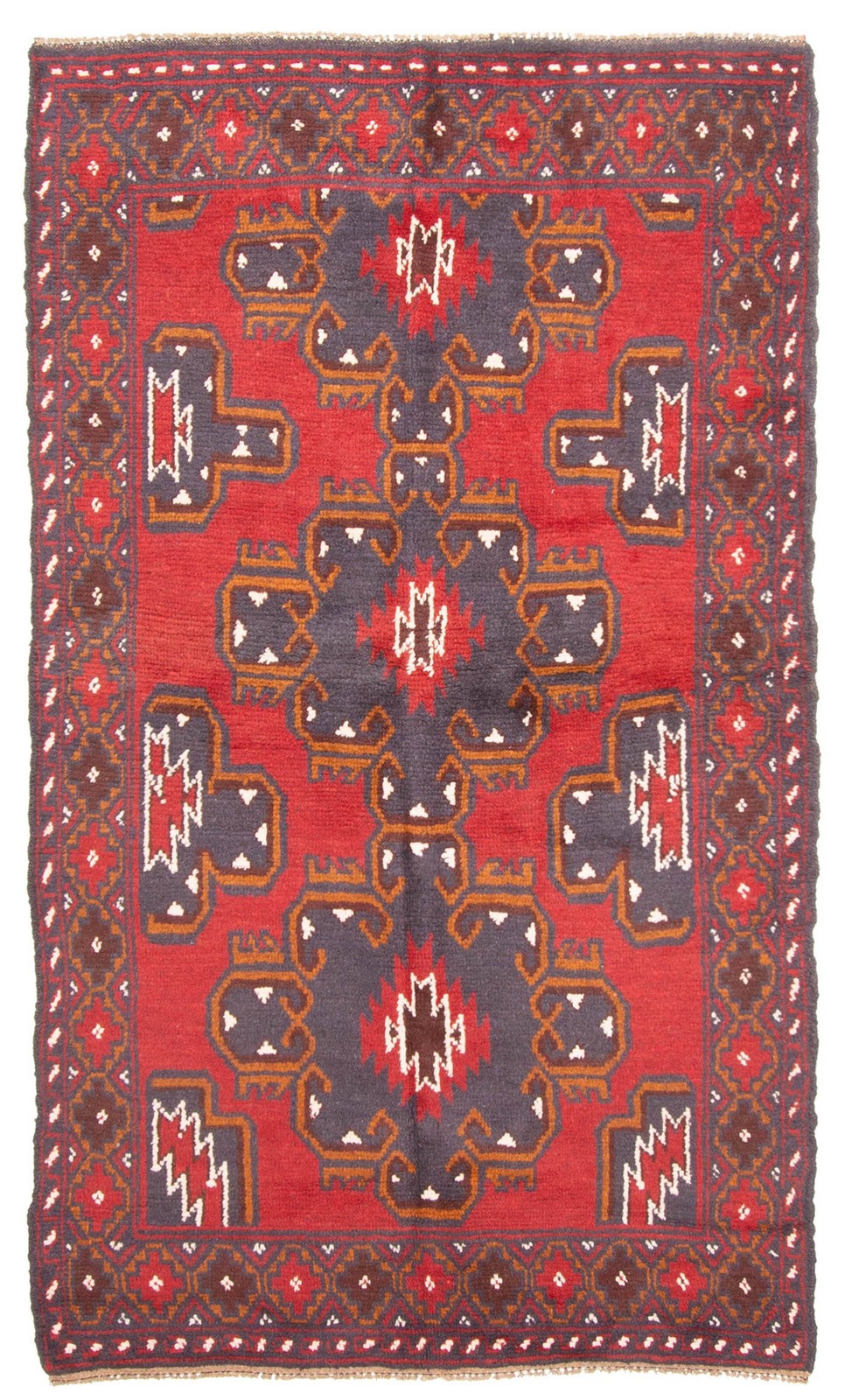 Traditional Vintage Hand-Knotted Area Rug 3’7″ x 6’0″ Oriental Wool Carpet