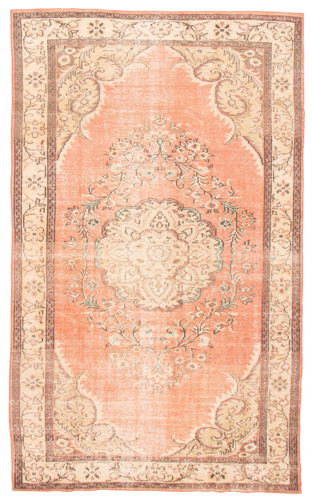 Traditional Vintage Hand-Knotted Area Rug 6’1″ x 9’11” Oriental Wool Carpet