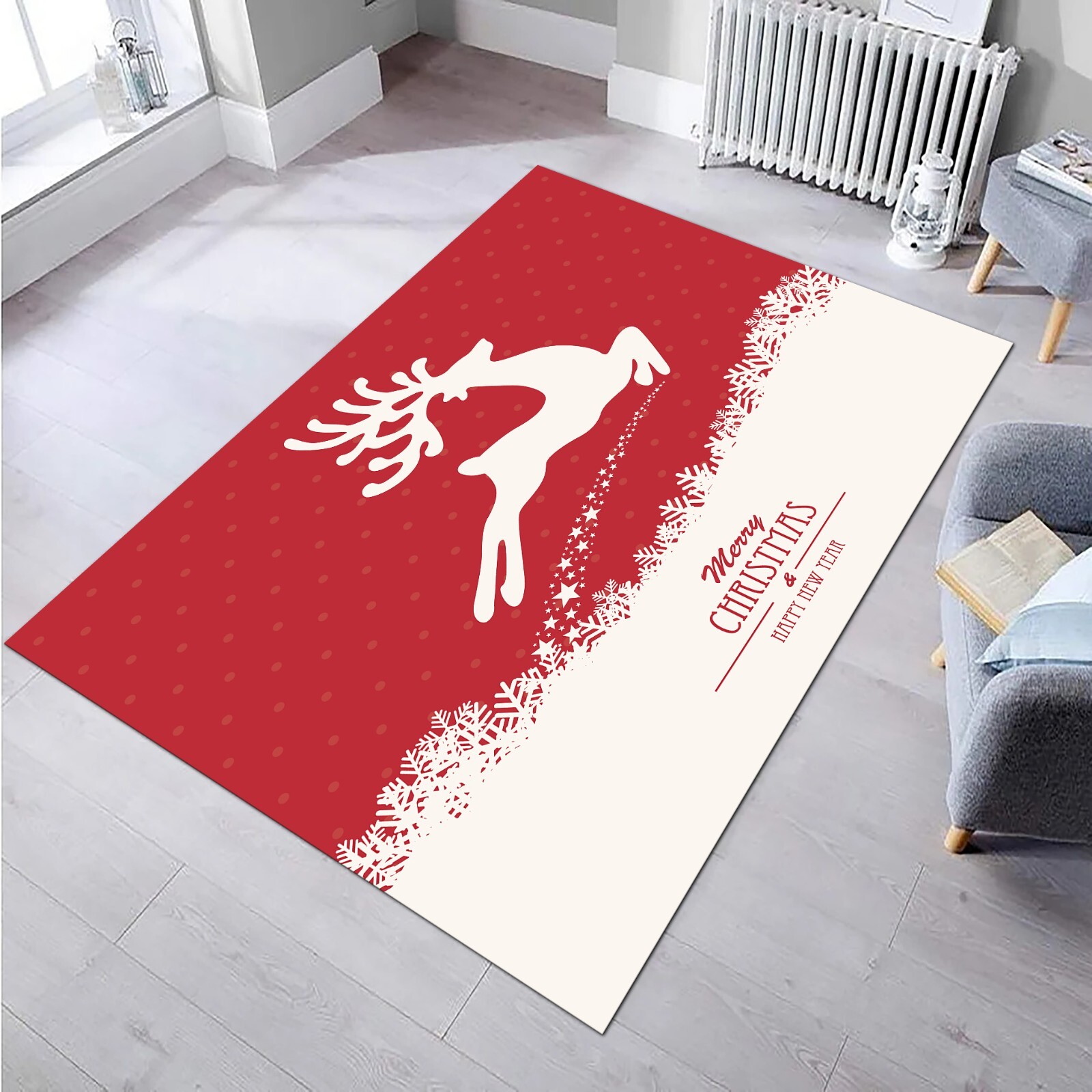 Merry Christmas Rug, Christmas Decor, New Year Gift Rug, Noel Gift Rug