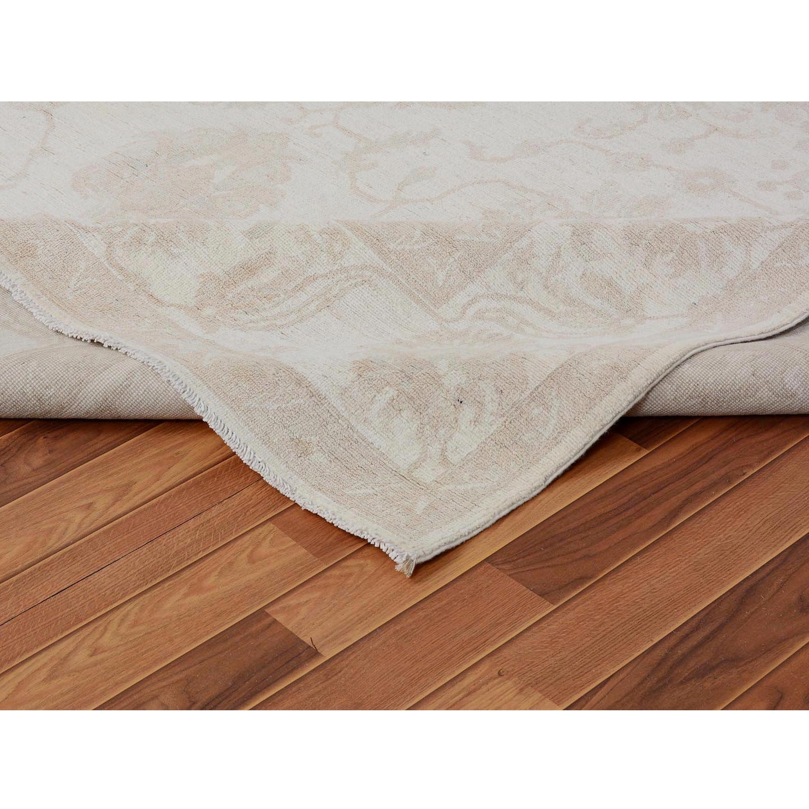 8’x9’6″ Ivory White Wash Peshawar Ziegler Mahal Hand Knotted Rug R57538