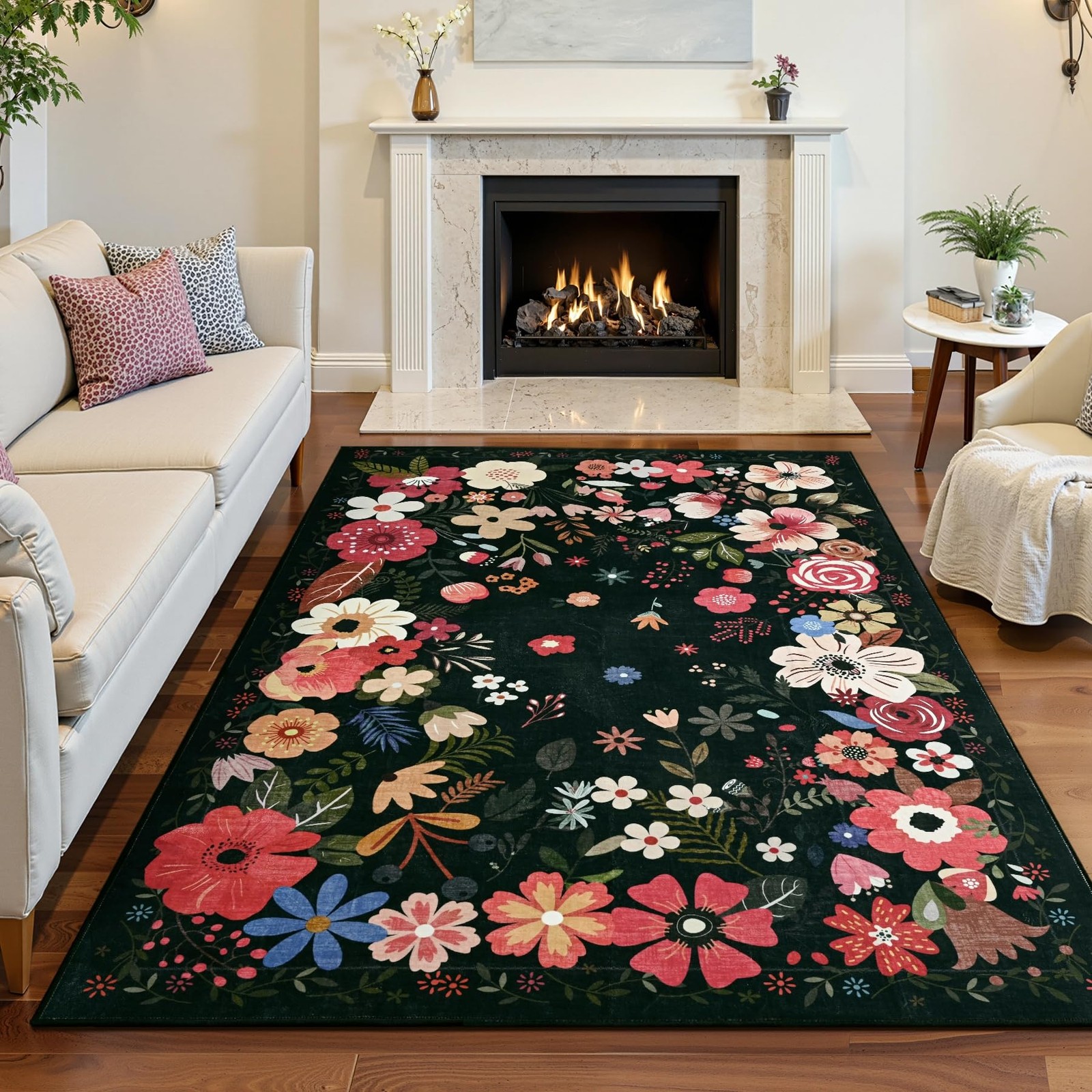 Vasofe 3×5 Rug for Bedroom,Washable Rugs for Living Room, Entryway, Indoor Floor