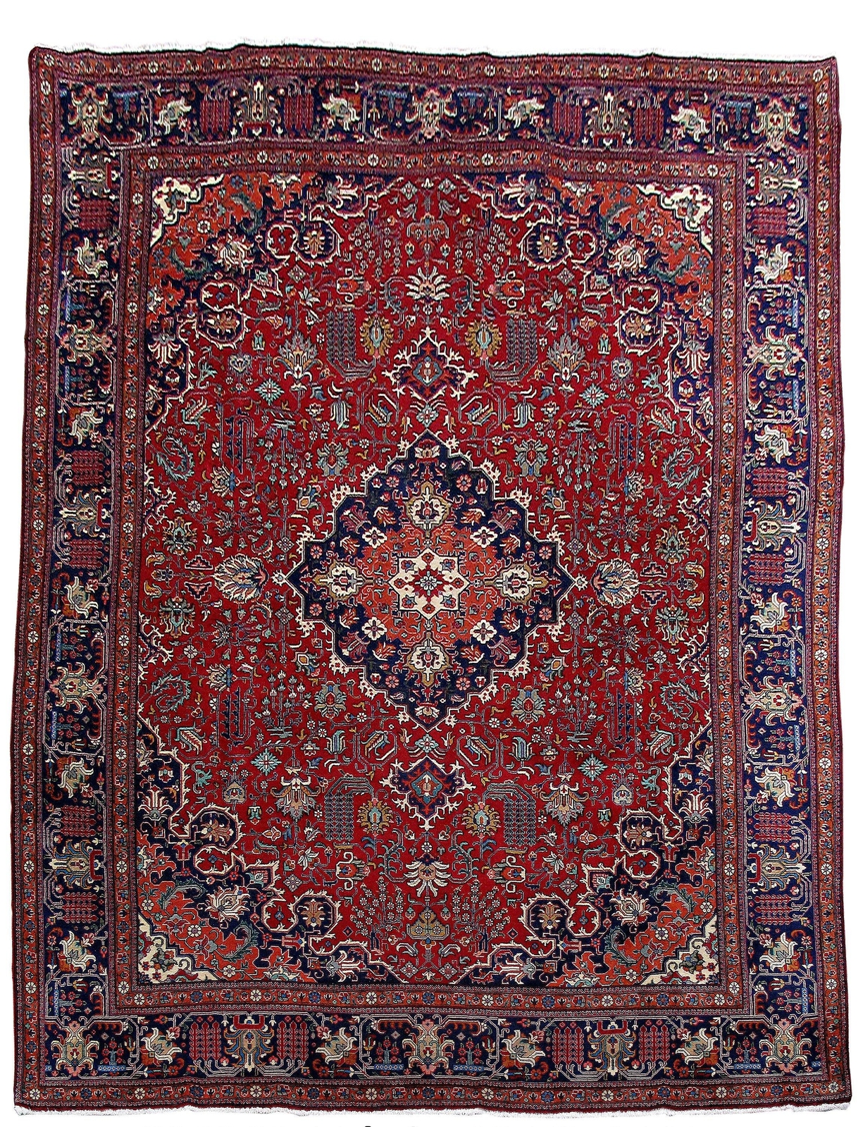 10×13′ Traditional Runner Red Perssiaan Oriental Tabreez Rug 80862
