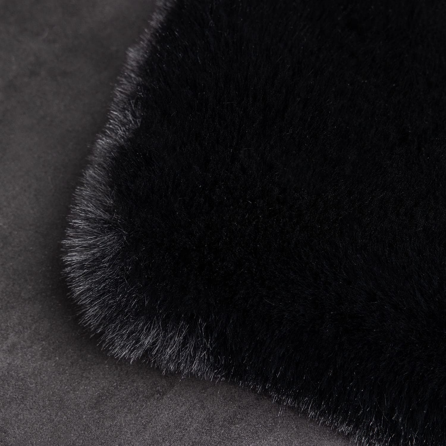 Soft Faux Sheepskin Fur Rug 2×4 Black Fluffy Bedside Rugs Plush Rug Shag Nurs…