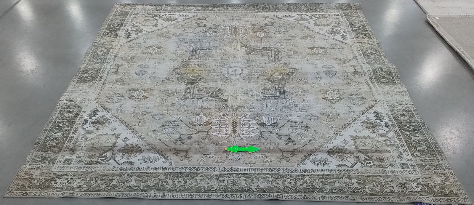 BEIGE / GREY 8′-0″ x 8′-0″ Stained Rug, Reduced Price 1172804998 TSN102B-8SQ